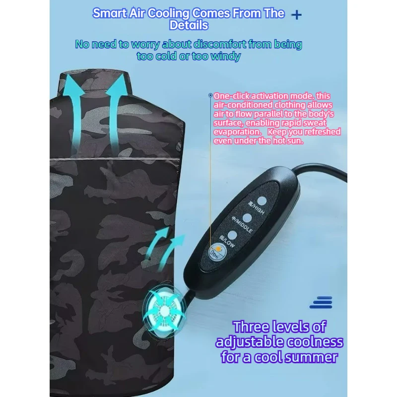 Fan Vest Electric USB Cool Sleeveless Men Cooling Air-conditioned Clothes Hiking Body Cooling High Temperature Work Fishing Coat
Fan Vest Electric USB Cool Sleeveless Men Cooling Air-conditioned Clothes Hiking Body Cooling High Temperature Work Fishing Coat