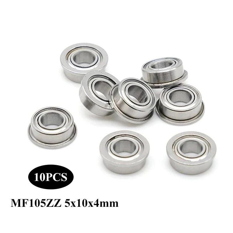 10Pcs MF105zz Deep Groove Flange Ball Bearings 5x10x4mm Double Shielded Miniature Flanged MF105 Z ZZ Mini Bearing for 3D Printer
10Pcs MF105zz Deep Groove Flange Ball Bearings 5x10x4mm Double Shielded Miniature Flanged MF105 Z ZZ Mini Bearing for 3D Printer