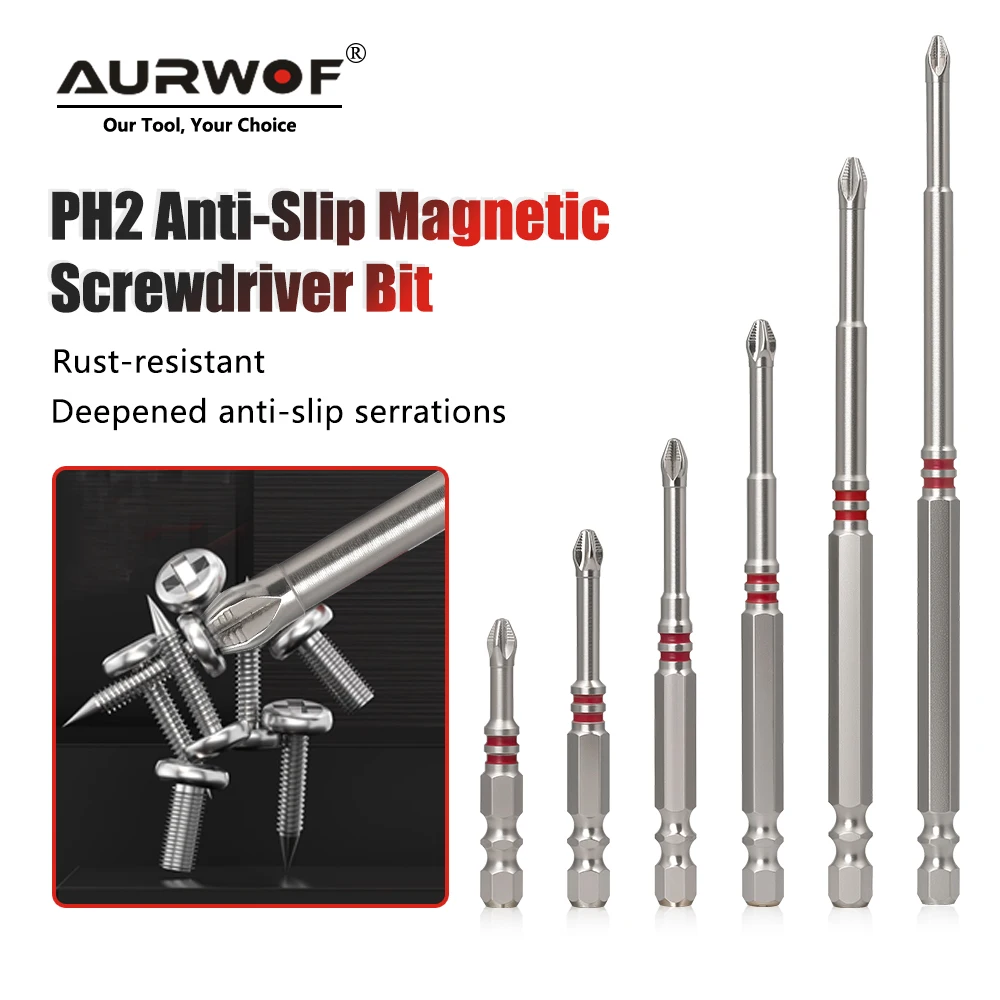 AURWOF Red Ring Small Head Anti-Slip S2 Steel Screwdriver Bits Set Magnetic Phillips Cross Holder for Power Drill Impact Driver
AURWOF Red Ring Small Head Anti-Slip S2 Steel Screwdriver Bits Set Magnetic Phillips Cross Holder for Power Drill Impact Driver