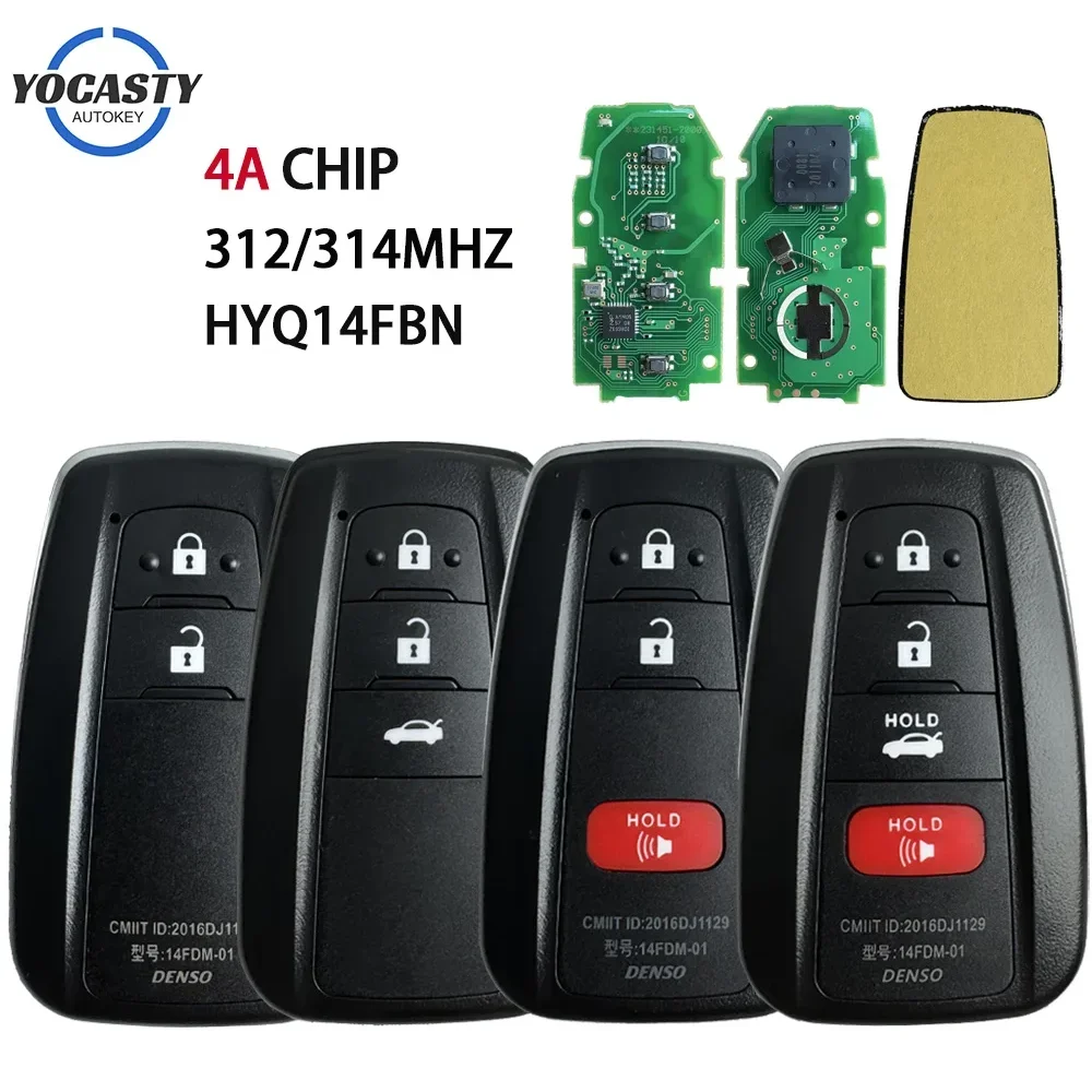 YOCASTY HYQ14FBN For USA Brazil Market 312/314 MHZ OEM PCB For Toyota Corolla Cross 2018 - 2021 4A Chip Smart Remote Car Key
YOCASTY HYQ14FBN For USA Brazil Market 312/314 MHZ OEM PCB For Toyota Corolla Cross 2018 - 2021 4A Chip Smart Remote Car Key