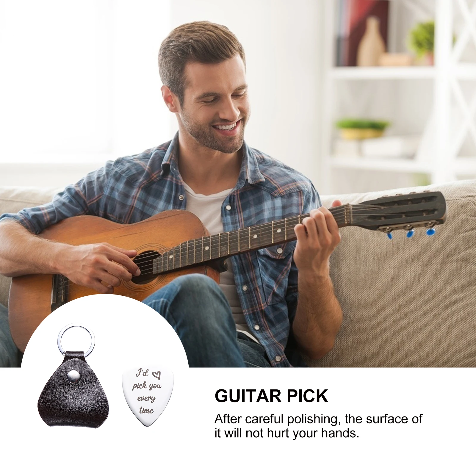 Bracket Guitar Pick Keychain Lovers Couple Gift Finger Picks Stainless Steel Thumb
Bracket Guitar Pick Keychain Lovers Couple Gift Finger Picks Stainless Steel Thumb