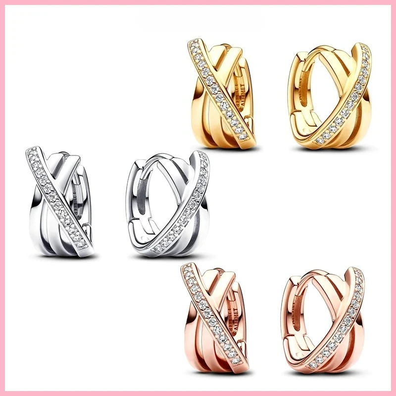 2025 Hot Sale 925 Silver Crossover Pavé Hoop Earrings Women Jewelry Luxury Gift Exquisite Design Fashion Jewelry New In
2025 Hot Sale 925 Silver Crossover Pavé Hoop Earrings Women Jewelry Luxury Gift Exquisite Design Fashion Jewelry New In