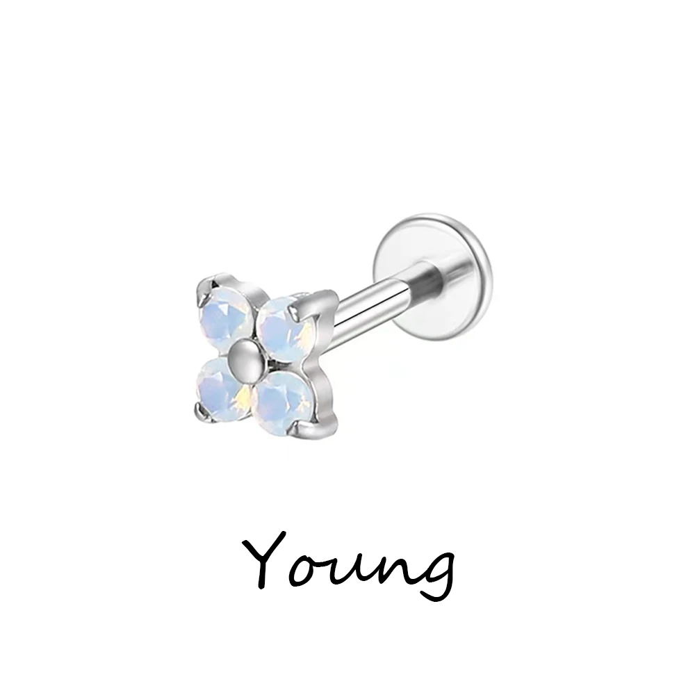 F136 Titanium G23 Super Sparkle, Cubic Zirconia, Quadruple Leaf Flower Earrings, Anti-Allergy, Ear Bones, Cochlear Flat Studs
F136 Titanium G23 Super Sparkle, Cubic Zirconia, Quadruple Leaf Flower Earrings, Anti-Allergy, Ear Bones, Cochlear Flat Studs