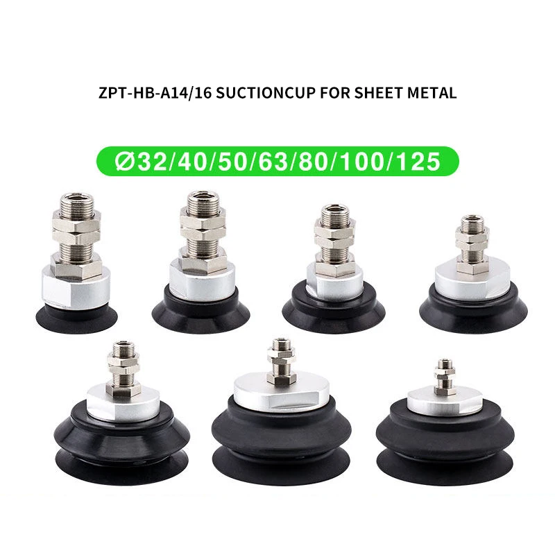 10PCS ZPT Series Industrial Suction Cup ZPT40/50/80/100/125 HB Heavy Duty Rubber Silicone Vacuum Pad with M14 M16 Thread
10PCS ZPT Series Industrial Suction Cup ZPT40/50/80/100/125 HB Heavy Duty Rubber Silicone Vacuum Pad with M14 M16 Thread