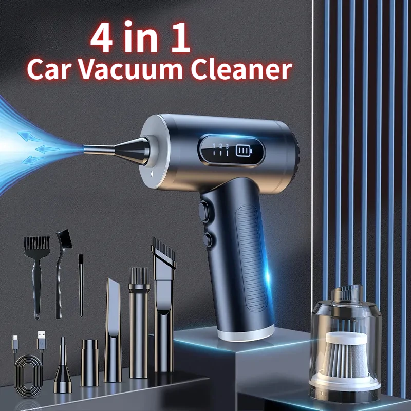 290000Pa Car Vacuum Cleaner 4 in 1 Strong Suction Wireless Vacuum Cleaners Handheld Vacuum for Home Electronic Appliance
290000Pa Car Vacuum Cleaner 4 in 1 Strong Suction Wireless Vacuum Cleaners Handheld Vacuum for Home Electronic Appliance