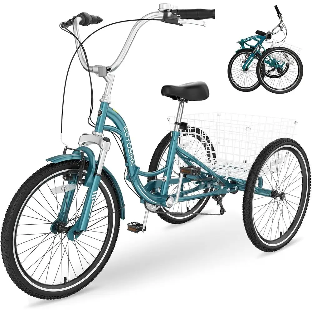 7-Speed Adult Tricycles - 20-26 Inch Low-Step 3-Wheel Bikes for Men, Women, and Seniors
7-Speed Adult Tricycles - 20-26 Inch Low-Step 3-Wheel Bikes for Men, Women, and Seniors