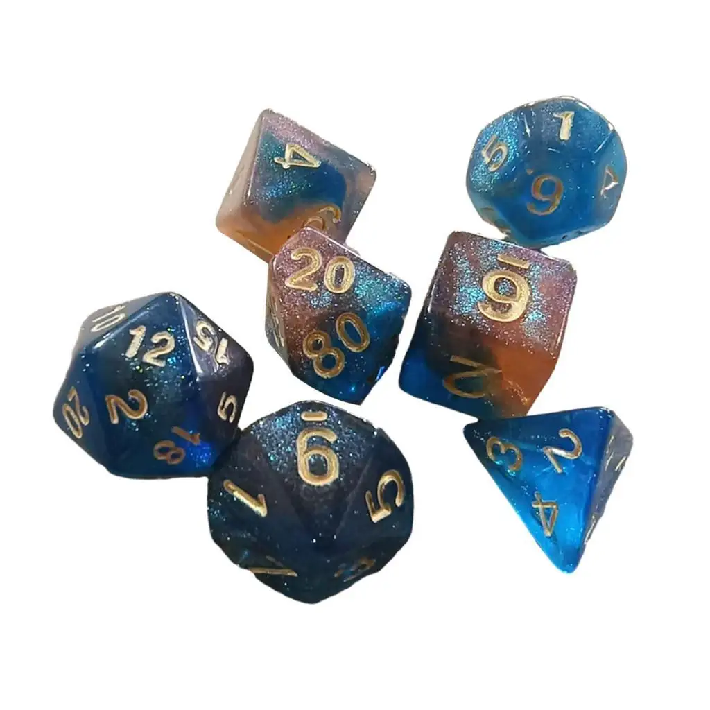 Acrylic Polyhedral Dice D4 D6 D8 D10 D12 D20 Set Fun Tabletop Game Tools for Family Party Use
Acrylic Polyhedral Dice D4 D6 D8 D10 D12 D20 Set Fun Tabletop Game Tools for Family Party Use