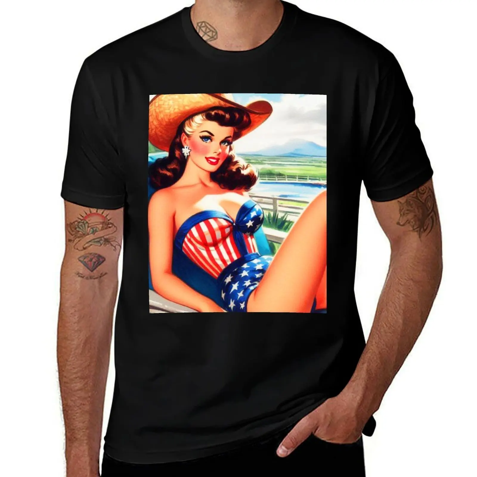 Vintage Country Pin-up T-Shirt valentines clothes croswit shirt man cute clothes mens workout shirts
Vintage Country Pin-up T-Shirt valentines clothes croswit shirt man cute clothes mens workout shirts