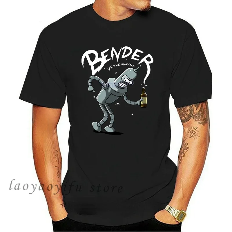 Футболка Kawaii Bender Vs The Human, Ретро футболка с рисунком робота, модная футболка унисекс с круглым вырезом и коротким рукавом, летняя одежда, мужские футболки
Футболка Kawaii Bender Vs The Human, Ретро футболка с рисунком робота, модная футболка унисекс с круглым вырезом и коротким рукавом, летняя одежда, мужские футболки