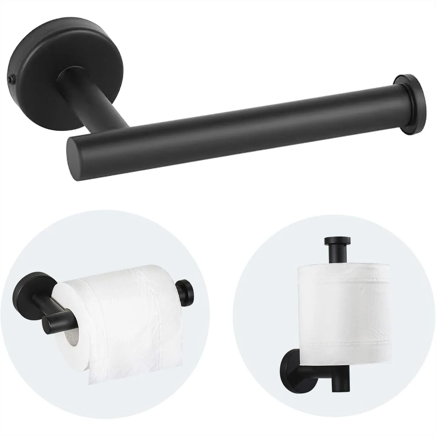 SUS 304 Stainless Steel Toilet Paper Holder Wall Mount, Matte Black Rustproof Roll Holder for Bathroom Kitchen RV
SUS 304 Stainless Steel Toilet Paper Holder Wall Mount, Matte Black Rustproof Roll Holder for Bathroom Kitchen RV