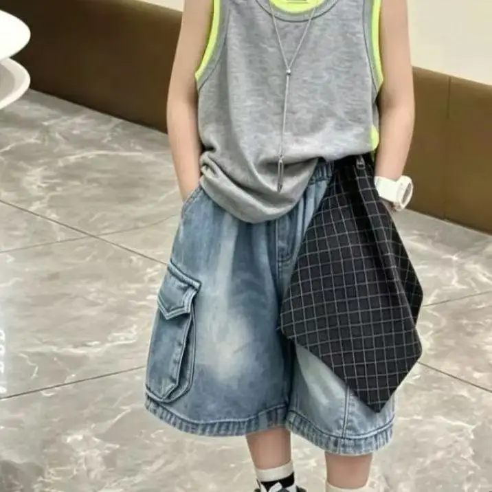 Boys Casual Clothes Set Round Neck Spliced Tee and Shorts 2PCS Suit Kids Fashion Summer Outfit 90-150CM
Boys Casual Clothes Set Round Neck Spliced Tee and Shorts 2PCS Suit Kids Fashion Summer Outfit 90-150CM