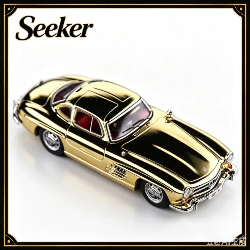 Seeker 1:64 300SL W198 first generation electroplated gold and silver 1:64 alloy car model , simulated static ornaments.
Seeker 1:64 300SL W198 first generation electroplated gold and silver 1:64 alloy car model , simulated static ornaments.
