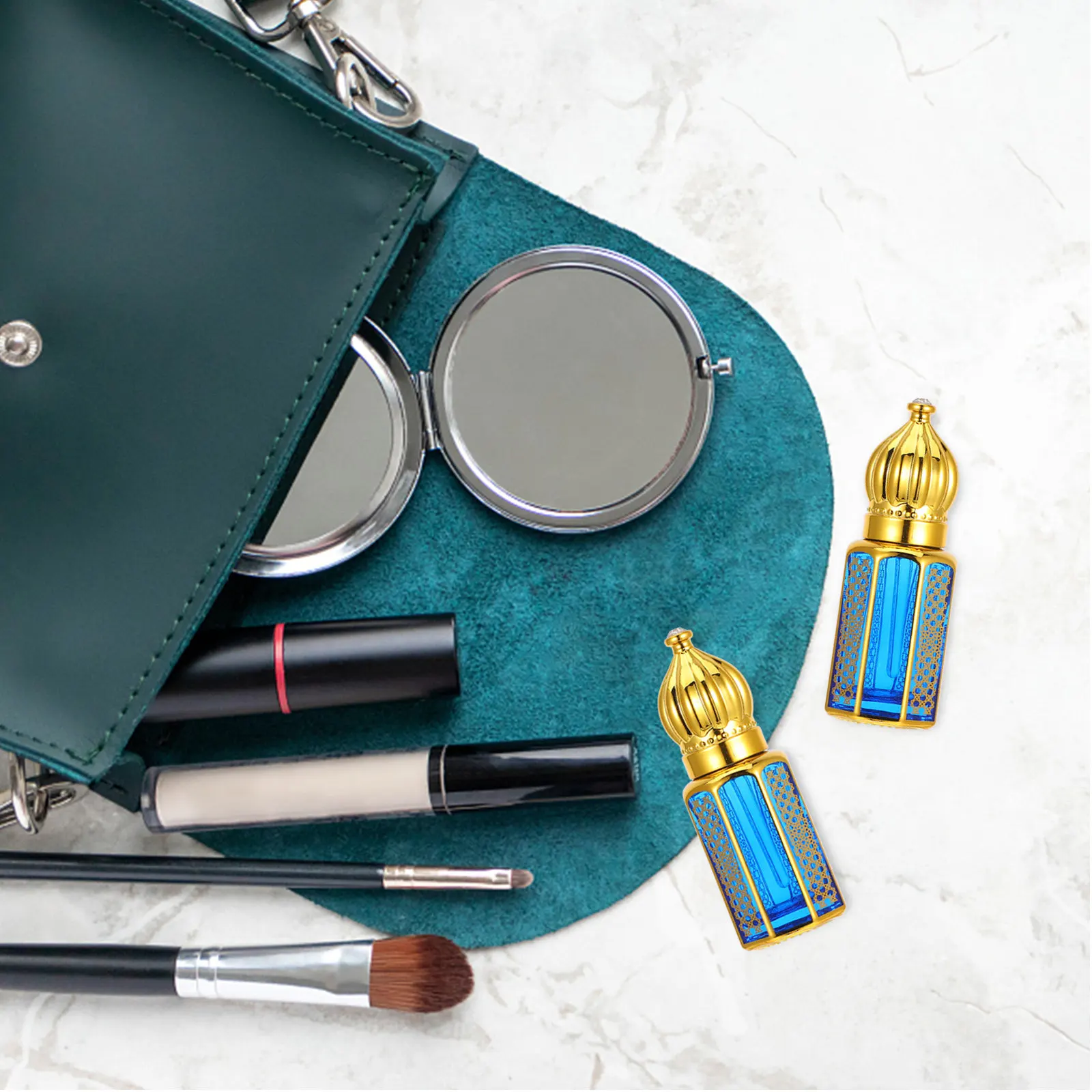 2Pcs Roll on Bottles for Essential Oils Compact Glass Travel Refillable Perfume Bottles Leak Proof Essential Oil Dispenser
2Pcs Roll on Bottles for Essential Oils Compact Glass Travel Refillable Perfume Bottles Leak Proof Essential Oil Dispenser