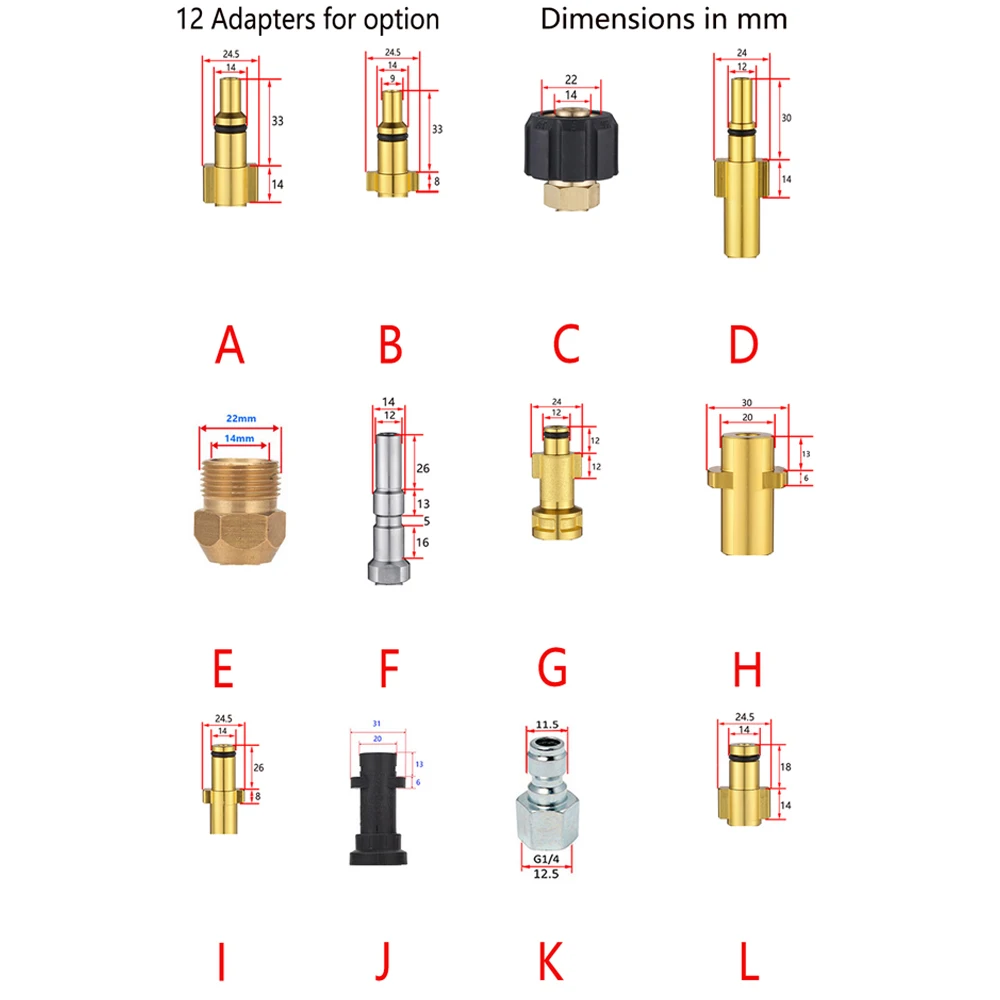 Pressure Washer Accessories Foam Generator For Washing Pressure Washer Gun Nozzle Connector Metal Adapter For Nilfisk karcher
Pressure Washer Accessories Foam Generator For Washing Pressure Washer Gun Nozzle Connector Metal Adapter For Nilfisk karcher