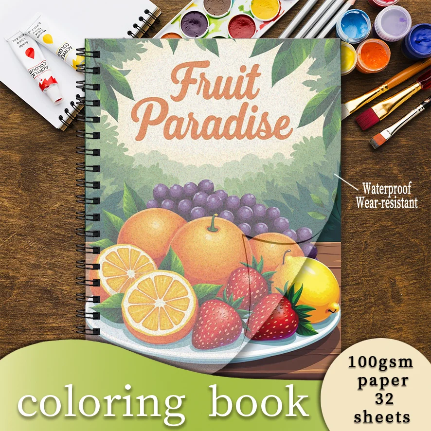 Adult Coloring Book - 8.3x11.2 inches 32 pages of various fruit coloring book - Relaxation, stress relief, gift for friends
Adult Coloring Book - 8.3x11.2 inches 32 pages of various fruit coloring book - Relaxation, stress relief, gift for friends