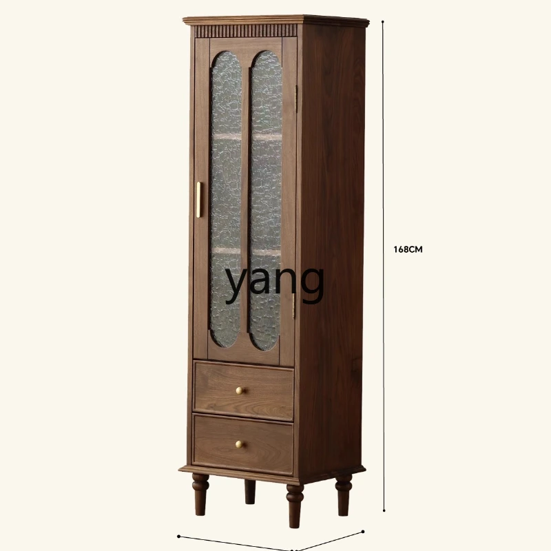 LMM French Style Solid Wood Display Cabinet Vintage Black Walnut Wood Cabinet
LMM French Style Solid Wood Display Cabinet Vintage Black Walnut Wood Cabinet