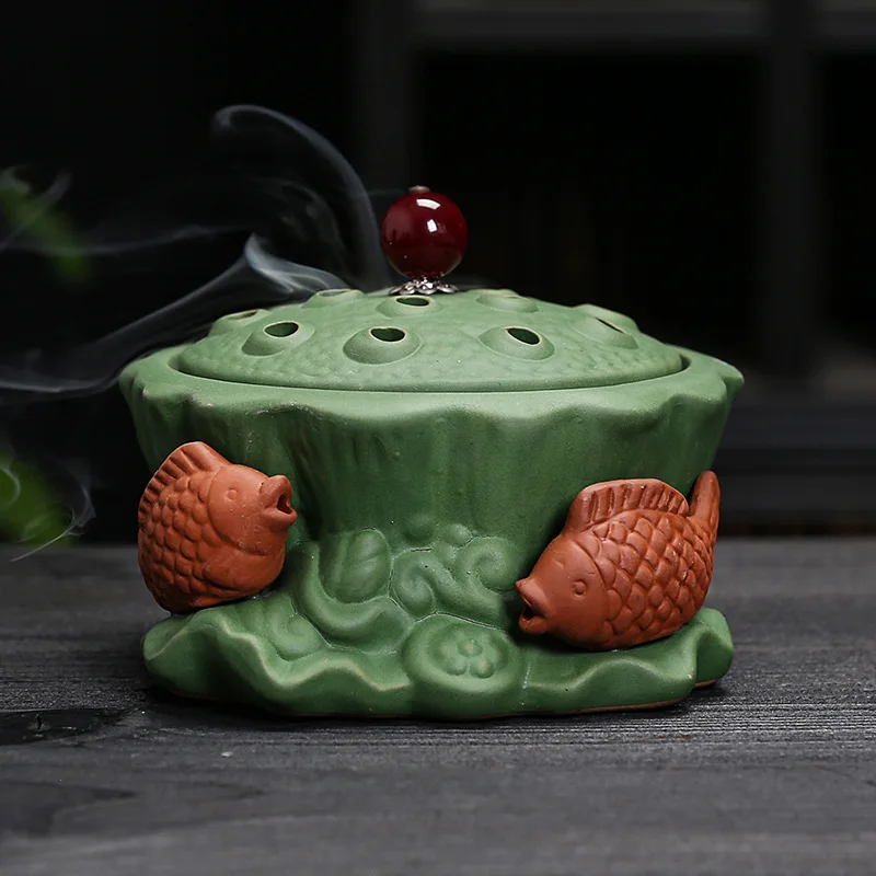 Lotus Pond Fish Fun Zen Style Coil Incense Burner Home Indoor Ceremony Tea Pet Ceramic Creative Personalized
Lotus Pond Fish Fun Zen Style Coil Incense Burner Home Indoor Ceremony Tea Pet Ceramic Creative Personalized