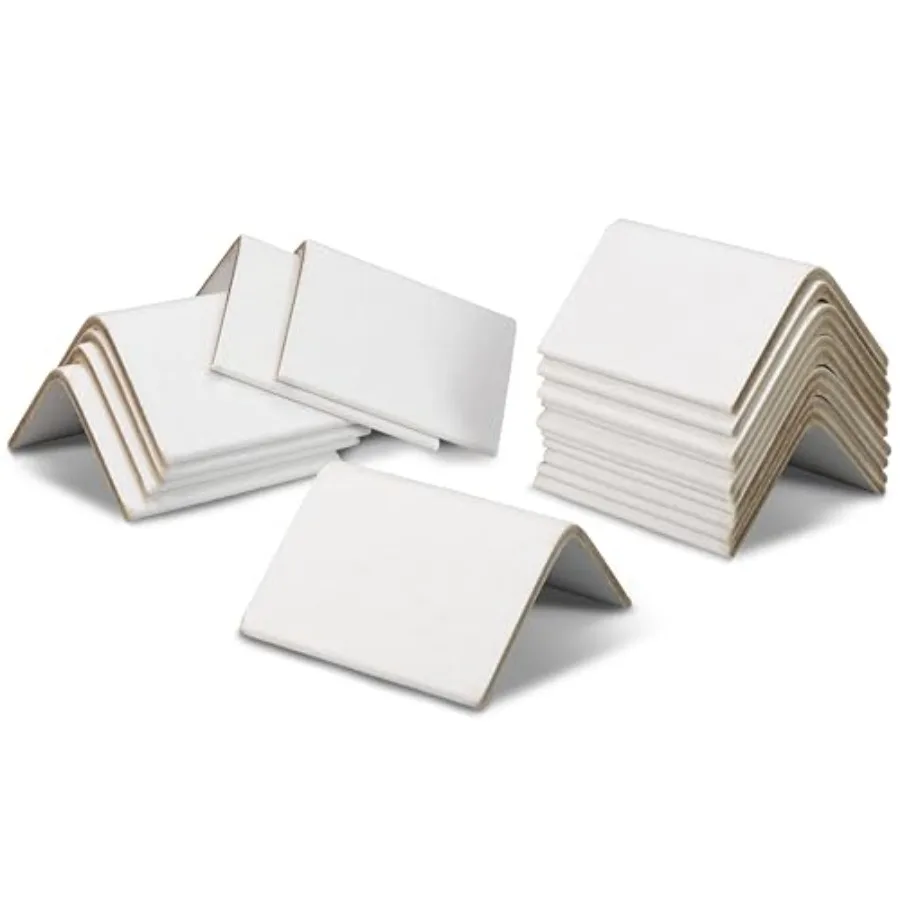 Cardboard Edge Protectors 2" x 2" x 3" Pack of White - V-Board Reinforced Corner Protectors for Pallets - Regular-Duty Cardboar
Cardboard Edge Protectors 2" x 2" x 3" Pack of White - V-Board Reinforced Corner Protectors for Pallets - Regular-Duty Cardboar