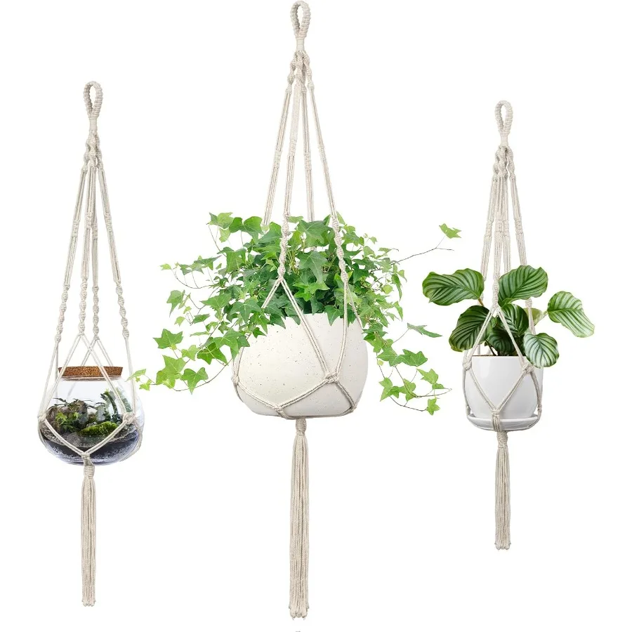 Macrame Plant Hanger 34 41 46 3 Sizes Hanging Planters for Indoor Outdoor Plants Flower Pot Holder with Wood Beads Tassels for
Macrame Plant Hanger 34 41 46 3 Sizes Hanging Planters for Indoor Outdoor Plants Flower Pot Holder with Wood Beads Tassels for