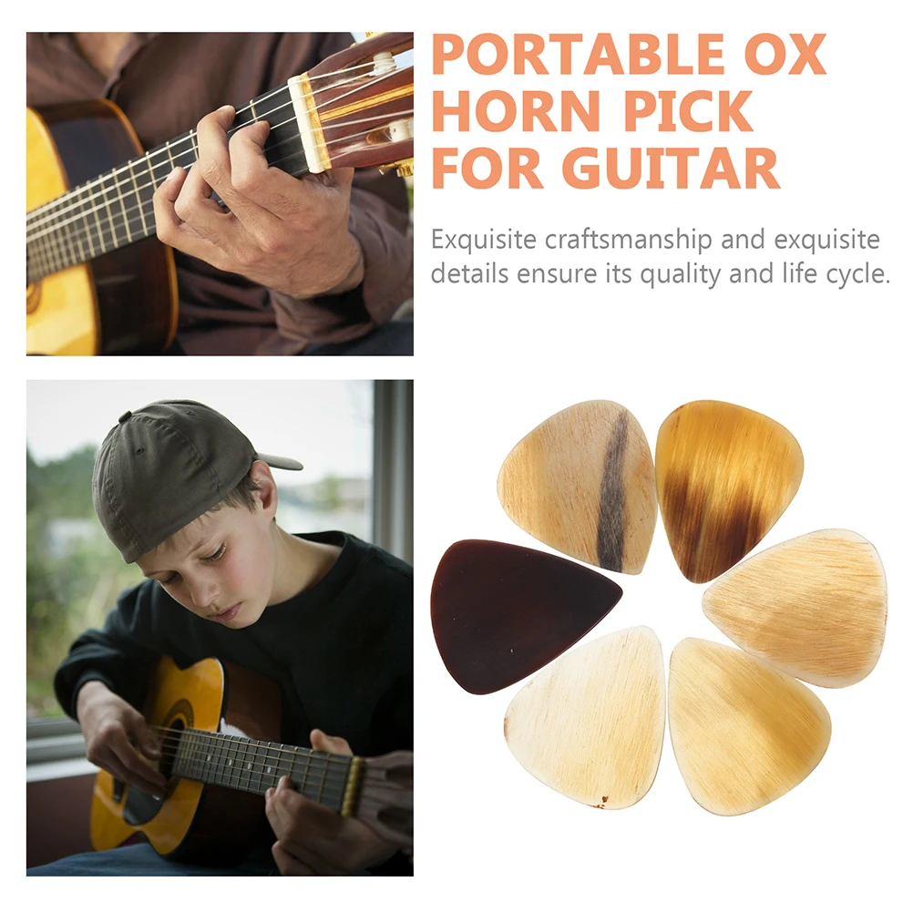6pcs Durable Smooth Bass Horn Guitar Practice Picks Plectrum Portable Practice Picks For Guitar Acoustic Electric Folk
6pcs Durable Smooth Bass Horn Guitar Practice Picks Plectrum Portable Practice Picks For Guitar Acoustic Electric Folk