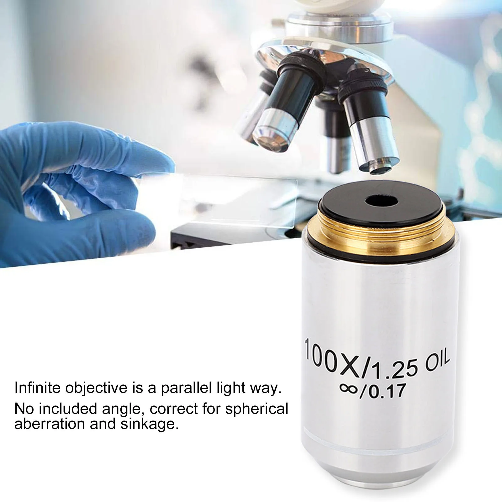 100X Objective Lens Infinite Objective Lens 100X 20.2mm Microscope Objective Lens Accessory Infinite Objective Microscope Lens
100X Objective Lens Infinite Objective Lens 100X 20.2mm Microscope Objective Lens Accessory Infinite Objective Microscope Lens