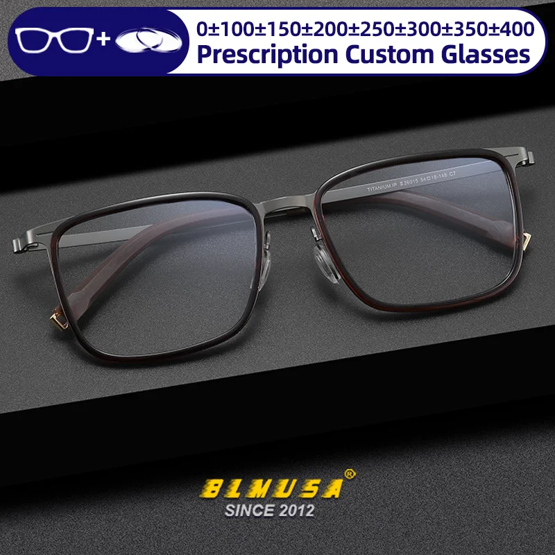 BLMUSA High Quality Square Frame Pure Titanium Eyeware Men Optical Myopia Eyeglasses Anti Blue Ray Prescription Reading Glasses
BLMUSA High Quality Square Frame Pure Titanium Eyeware Men Optical Myopia Eyeglasses Anti Blue Ray Prescription Reading Glasses