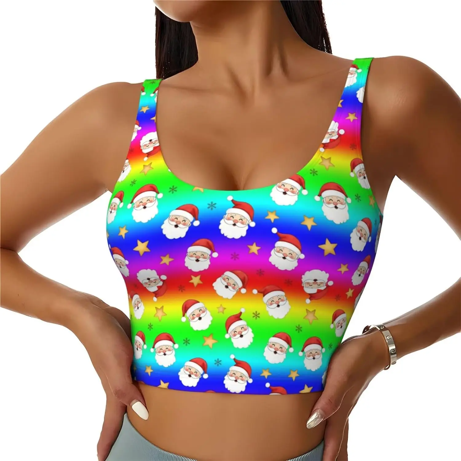 Christmas Santa Reindeer Print Sports Vest for Women U Shape Elastic Bras Crop Tops for Gym Compression Moisture Wicking
Christmas Santa Reindeer Print Sports Vest for Women U Shape Elastic Bras Crop Tops for Gym Compression Moisture Wicking
