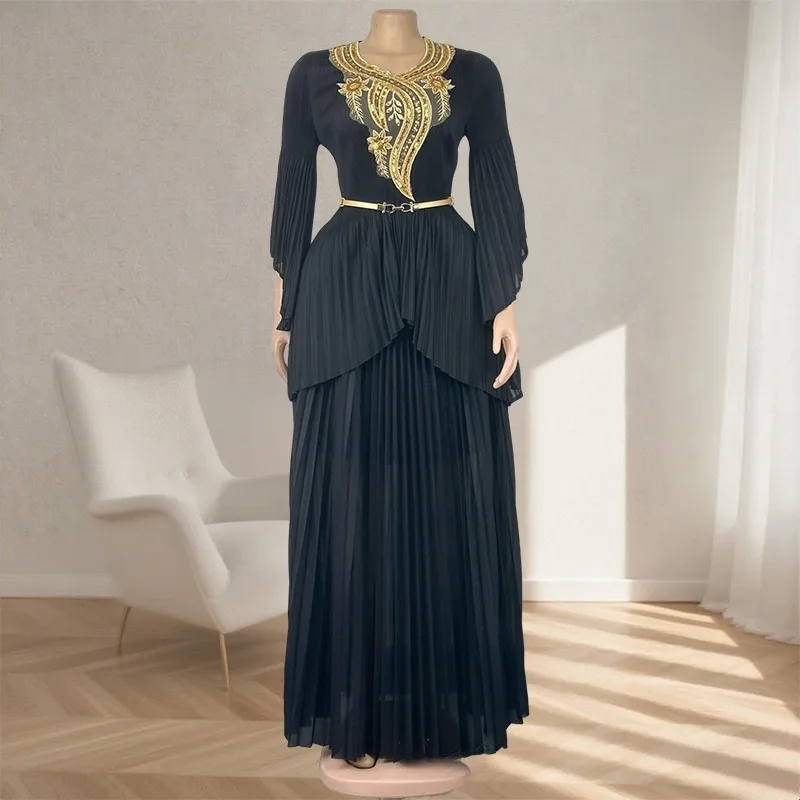 Pleated Luxury Women's Skirt Set Miyake New Waisted Long Sleeve Top Simple Large Size Stretch Long Skirt Elegant 2 Piece Set
Pleated Luxury Women's Skirt Set Miyake New Waisted Long Sleeve Top Simple Large Size Stretch Long Skirt Elegant 2 Piece Set