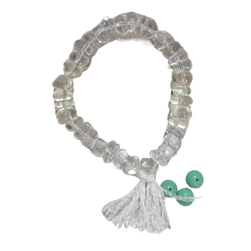 Natural transparent white crystal white tassel simple bracelet women's bracelet simple beach summer
Natural transparent white crystal white tassel simple bracelet women's bracelet simple beach summer