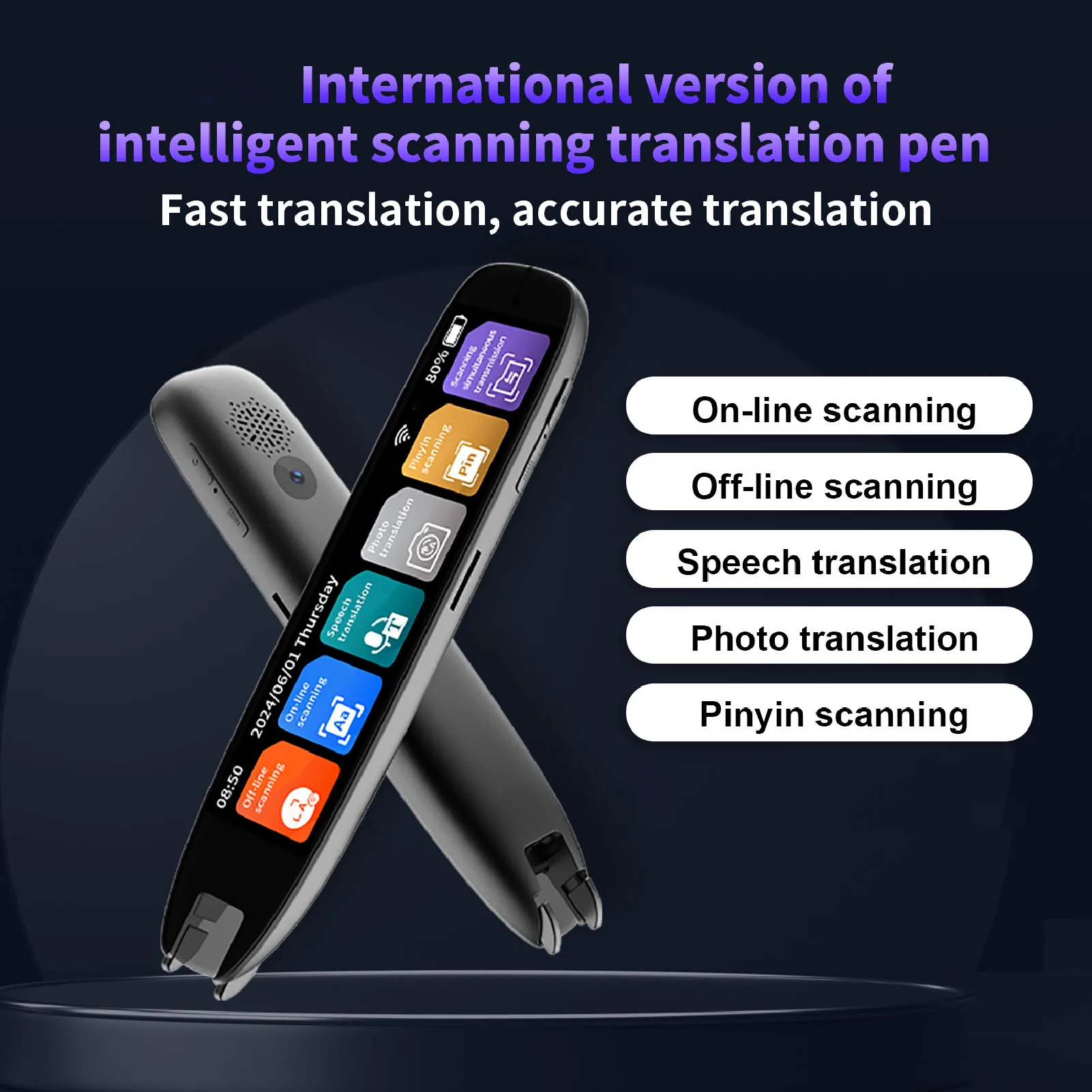 S65PRO Translation Scanning Pen 142 Languages Online Voice Photo Translation Device for Language Learner Reading Business Travel
S65PRO Translation Scanning Pen 142 Languages Online Voice Photo Translation Device for Language Learner Reading Business Travel