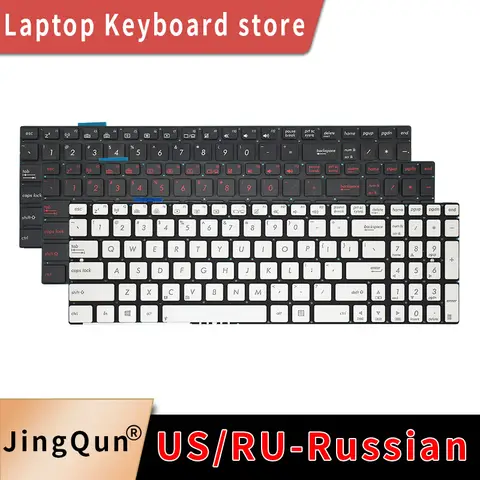Laptop Keyboard for Asus N550 Q550 N76 N550LF Russian silver with backlit Original replacement 0KN0-N43UK23