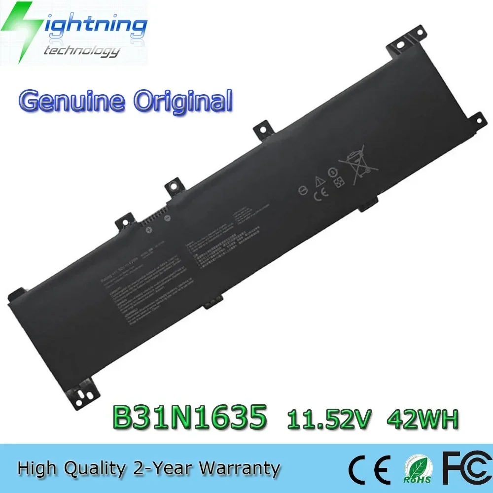 New Genuine Original B31N1635 11.52V 42Wh Laptop Battery for ASUS VivoBook 17 X705UA N705UD N705UN N705UQ X705UV etc.
New Genuine Original B31N1635 11.52V 42Wh Laptop Battery for ASUS VivoBook 17 X705UA N705UD N705UN N705UQ X705UV etc.