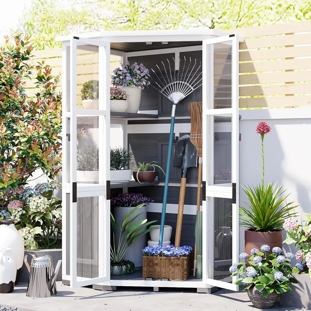 63'' Height Outdoor Wood Storage Cabinet Tool Storage Shed, Mini Greenhouse Cold Frame with Waterproof- Roof and Lockable Door
63'' Height Outdoor Wood Storage Cabinet Tool Storage Shed, Mini Greenhouse Cold Frame with Waterproof- Roof and Lockable Door