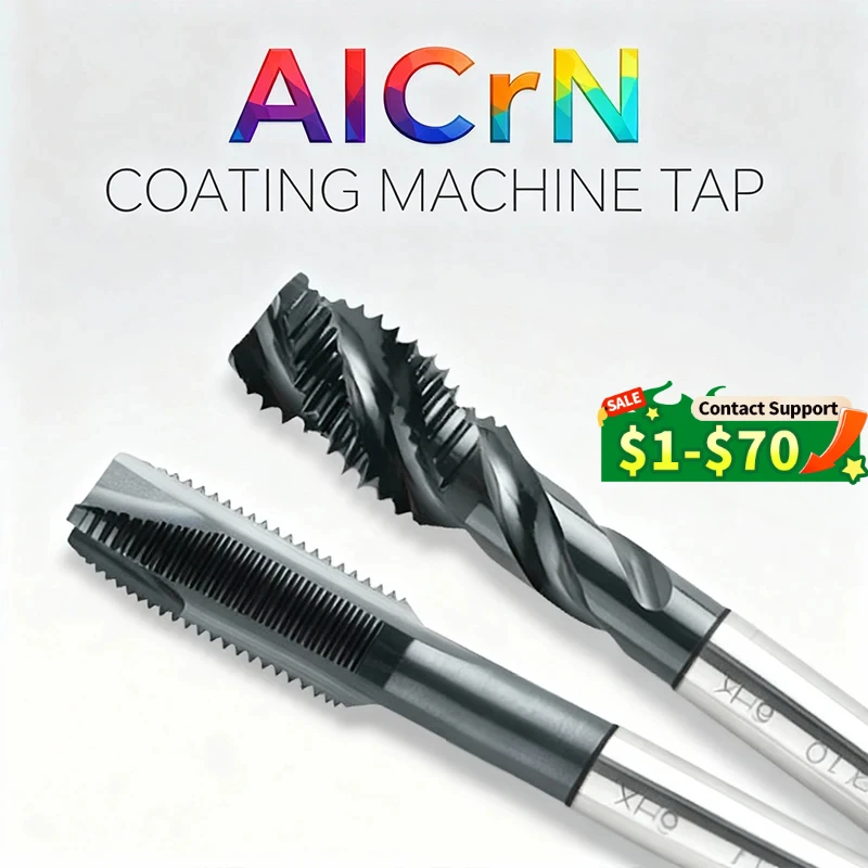 Cobalt Coated Machine TapsSpiral Cross SectionHSS Machine TapsHSS-EMachine Tool Hand Tools 46mm-105mm M3-M24
Cobalt Coated Machine TapsSpiral Cross SectionHSS Machine TapsHSS-EMachine Tool Hand Tools 46mm-105mm M3-M24