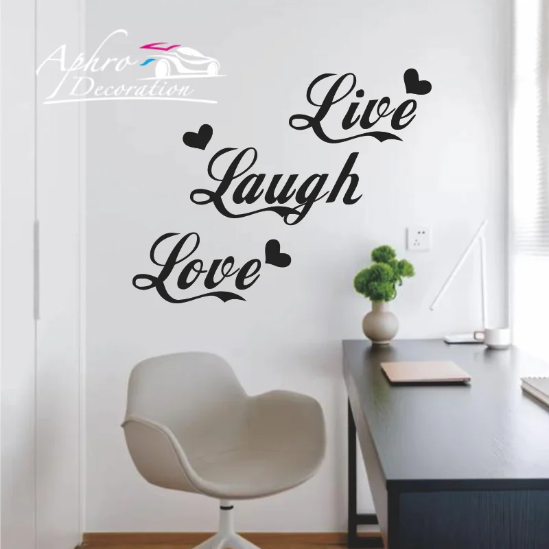 Live Laugh Love Inspirational Quote Vinyl Wall Sticker Home Decor Living Room Sofa DIY Wall Decals Home Decoration
Live Laugh Love Inspirational Quote Vinyl Wall Sticker Home Decor Living Room Sofa DIY Wall Decals Home Decoration