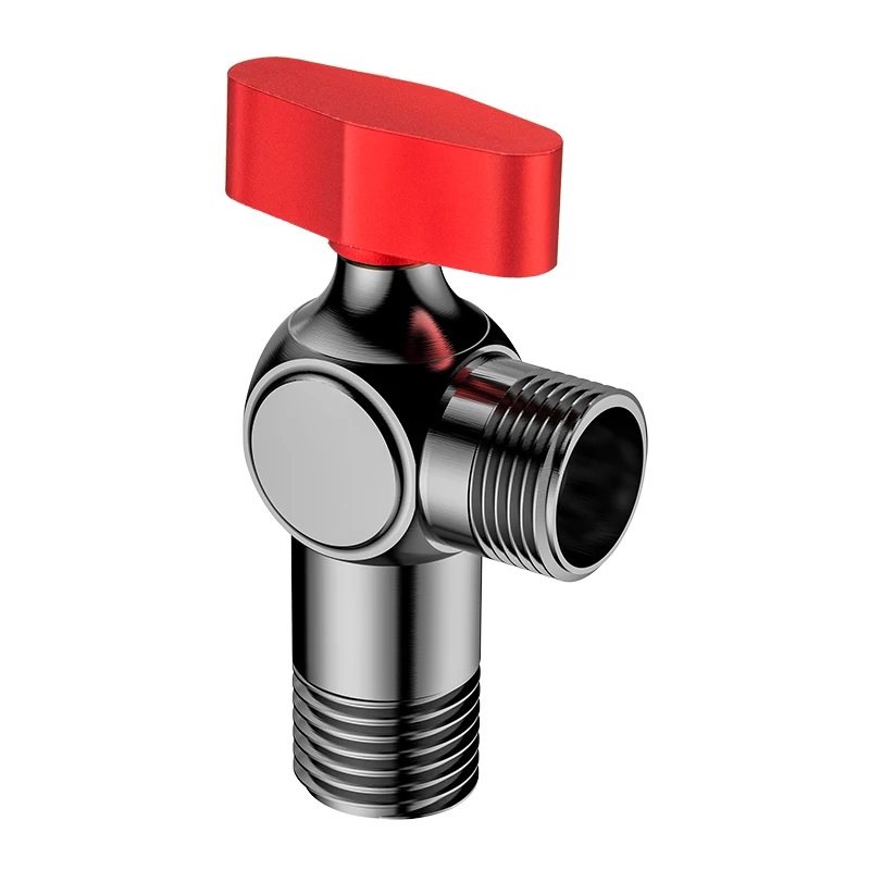 Dual-function cold and hot water brass angle valve, used for wall-mounted bathroom fixtures in bathrooms, kitchens, and sinks.
Dual-function cold and hot water brass angle valve, used for wall-mounted bathroom fixtures in bathrooms, kitchens, and sinks.