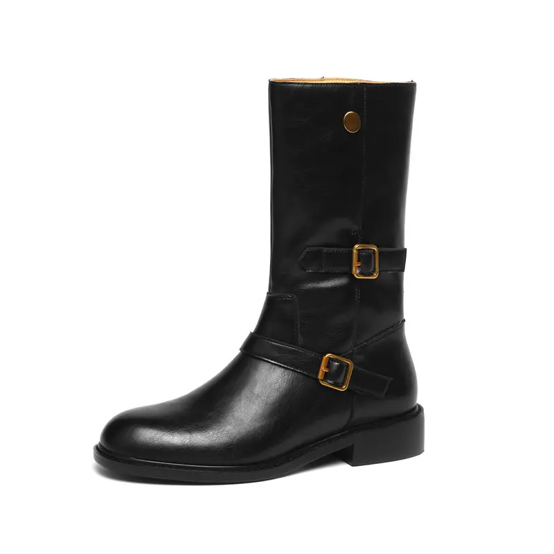 Women Genuine Leather Mid-Calf Modern Boots Fashionable Comfortable for Daily Wear Shoes
Women Genuine Leather Mid-Calf Modern Boots Fashionable Comfortable for Daily Wear Shoes