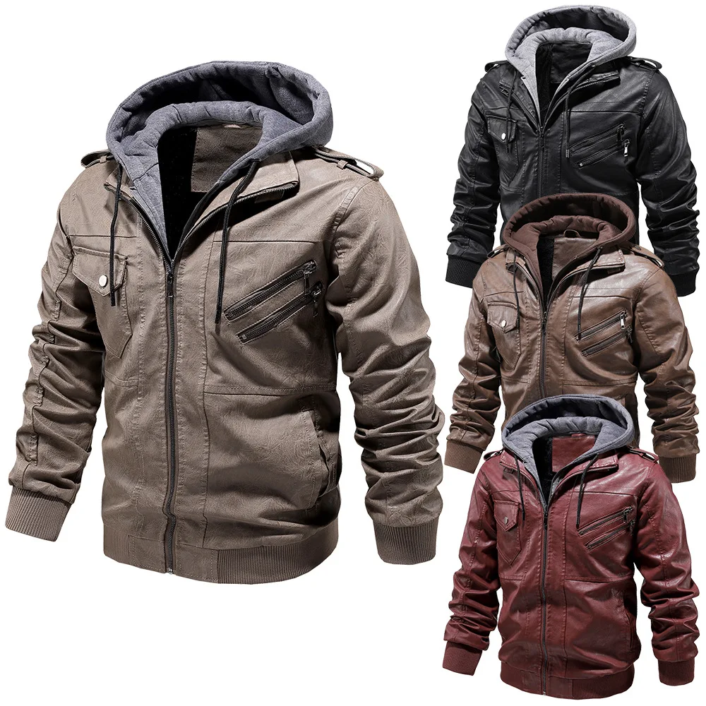 2024 Men's Fleece Thickened Autumn And Winter Removable Knitted Hooded Pu Lear Jacket Casual Versatile Trendy Lear Jacket
2024 Men's Fleece Thickened Autumn And Winter Removable Knitted Hooded Pu Lear Jacket Casual Versatile Trendy Lear Jacket