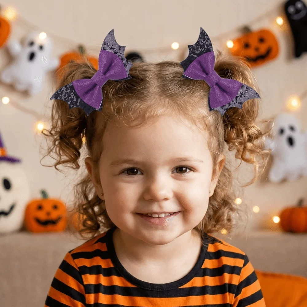 2 pcs/set Bow Bat Wing Hair Clips Black Color Double Layered Halloween Barrettes Unique Glitter Sequins Hairpin Girl
2 pcs/set Bow Bat Wing Hair Clips Black Color Double Layered Halloween Barrettes Unique Glitter Sequins Hairpin Girl