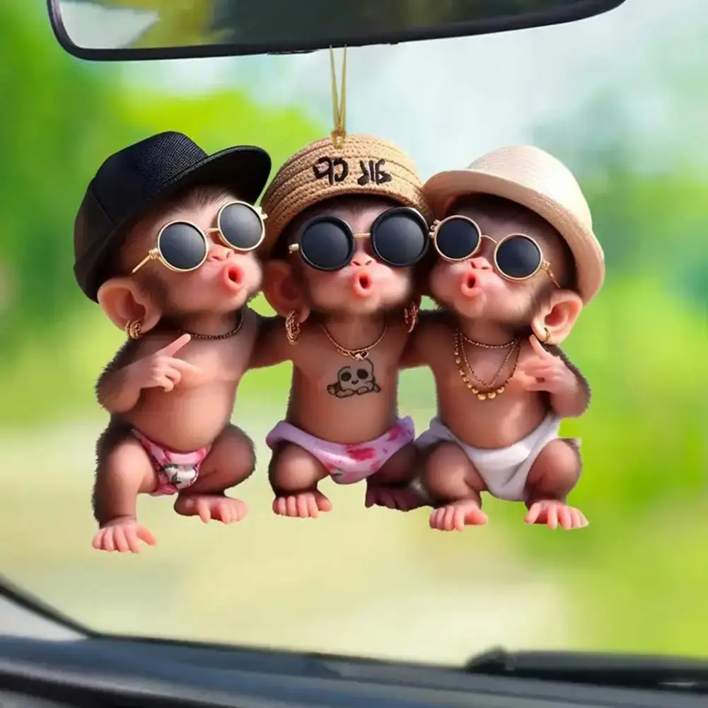 Acrylic Pet Car Ornament Holiday Car Decor Cute Cartoon Monkey Car Pendant for Backpack or Auto Decoration
Acrylic Pet Car Ornament Holiday Car Decor Cute Cartoon Monkey Car Pendant for Backpack or Auto Decoration