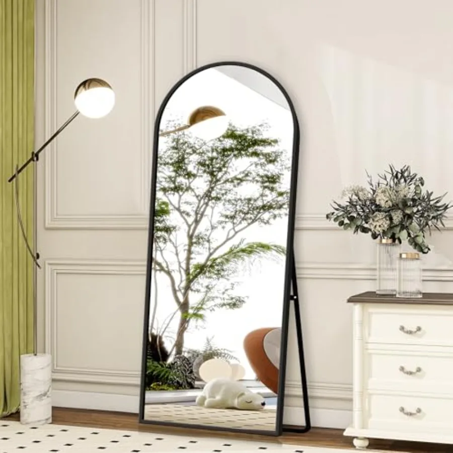 Full Length Mirror with Stand - 56" x 19" Arched Aluminum Alloy Frame Full Body Mirror Standing Hanging or Leaning Wall Floor M
Full Length Mirror with Stand - 56" x 19" Arched Aluminum Alloy Frame Full Body Mirror Standing Hanging or Leaning Wall Floor M