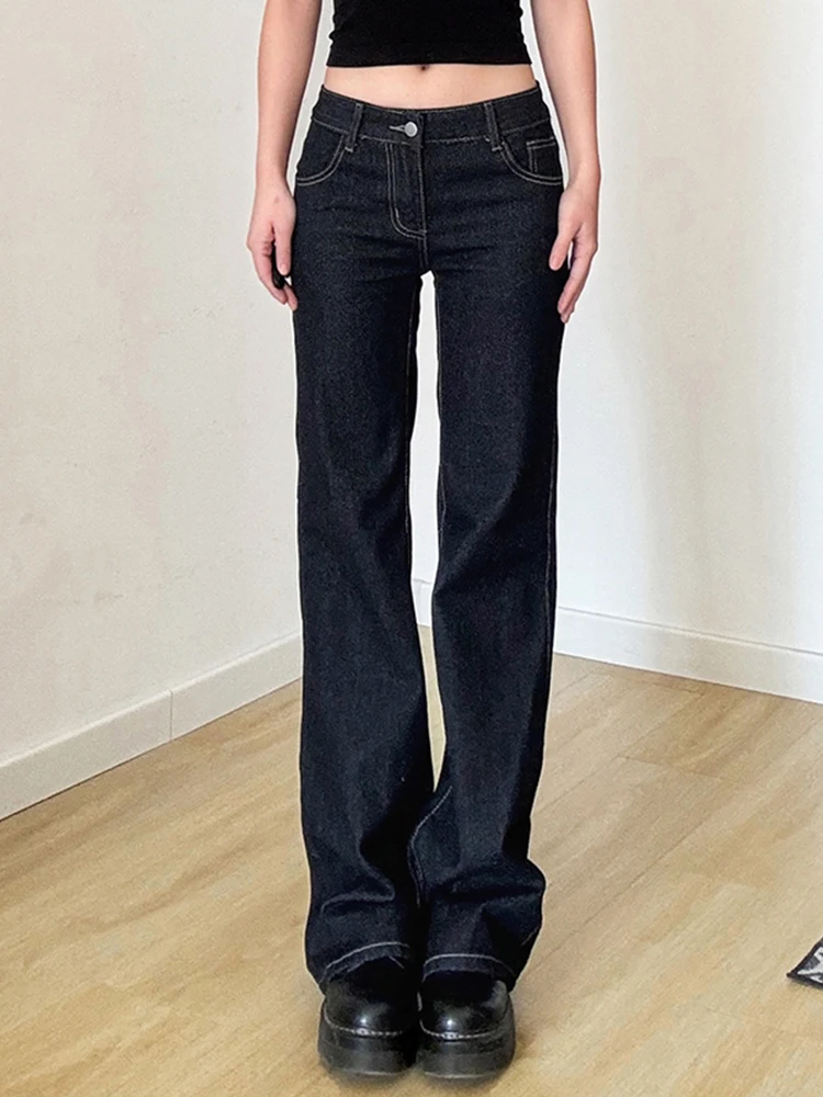 WEEKEEP Street Versatile Deep Blue Letter Embroidery Slimming Flared Jeans Women's Draped Straight Casual Pants Cotton Stretc...
WEEKEEP Street Versatile Deep Blue Letter Embroidery Slimming Flared Jeans Women's Draped Straight Casual Pants Cotton Stretc...