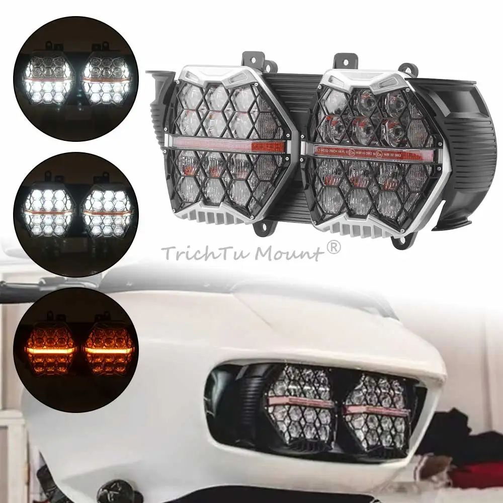 Black Honeycomb Led Headlight Fit For Harley Touring Road Glide Fltrx/S Fltrxst/Se Fltrk/Se Fltrxse Fltru/Se Fltrt 2015-2024
Black Honeycomb Led Headlight Fit For Harley Touring Road Glide Fltrx/S Fltrxst/Se Fltrk/Se Fltrxse Fltru/Se Fltrt 2015-2024