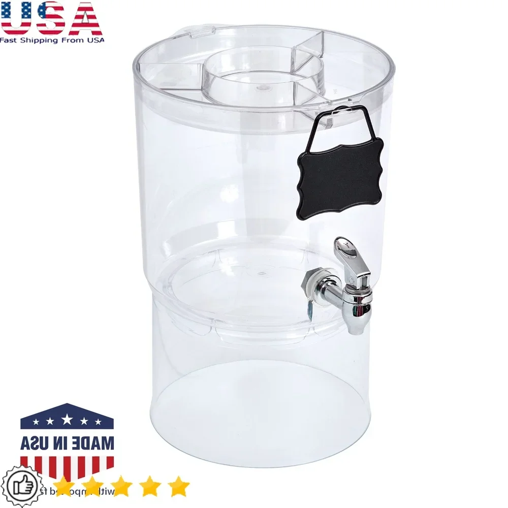 2 Gallon Beverage Dispenser Party Top Stackable Drink Server with Chrome Spigot Chalkboard ID Plate BPA Free Tritan Material
2 Gallon Beverage Dispenser Party Top Stackable Drink Server with Chrome Spigot Chalkboard ID Plate BPA Free Tritan Material