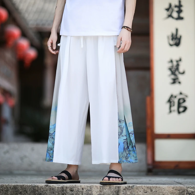 Landscape-Inspired Wide Leg Pants with Knot Buttons Summer Breathable Trousers for Effortless Chic Style Plus Size Men M-XXXXXL
Landscape-Inspired Wide Leg Pants with Knot Buttons Summer Breathable Trousers for Effortless Chic Style Plus Size Men M-XXXXXL