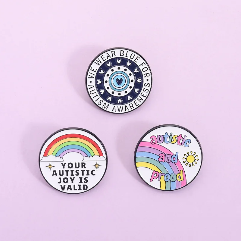 Autism Awareness Enamel Pins Set Rainbow colored inspirational English quotes Brooches Lapel Pin For Backpack Jewelry Gift
Autism Awareness Enamel Pins Set Rainbow colored inspirational English quotes Brooches Lapel Pin For Backpack Jewelry Gift