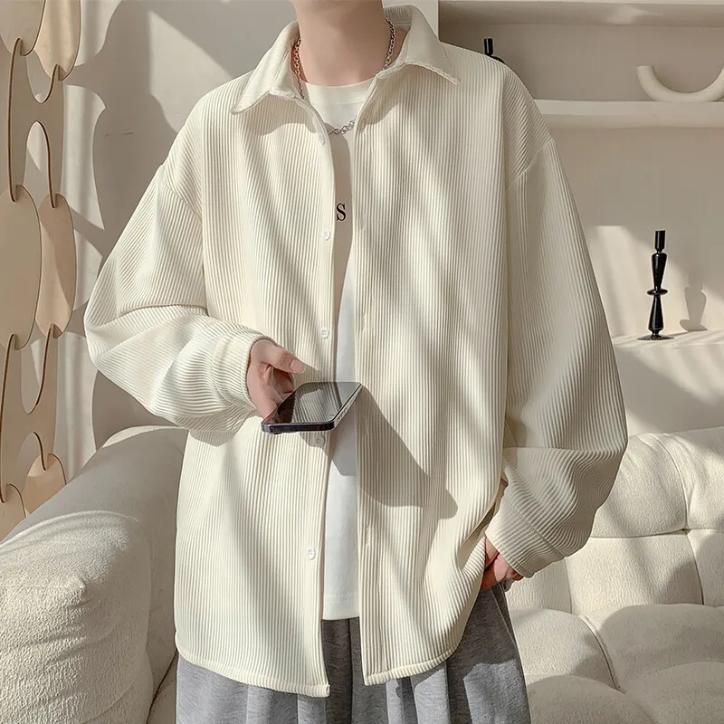 M-5XL Plus-size Loose Casual Solid Color Striped Shirt, Unisex, Versatile Daily Outerwear for Spring and Autumn 2025.
M-5XL Plus-size Loose Casual Solid Color Striped Shirt, Unisex, Versatile Daily Outerwear for Spring and Autumn 2025.