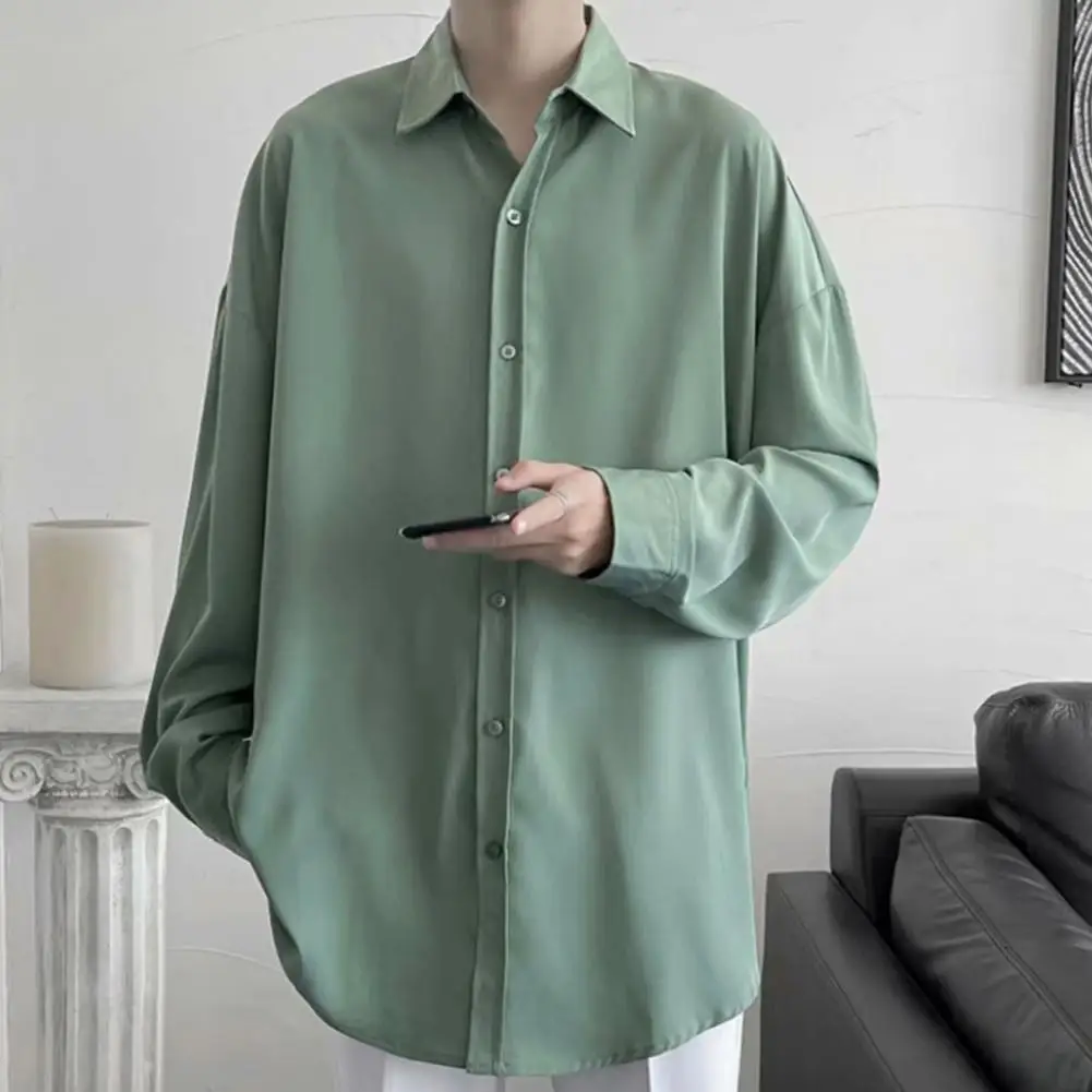 Men Shirt Solid Color Lapel Buttons Men Tops Long Sleeves Formal Shirt Casual Single-breasted Spring Shirt Men Clothes
Men Shirt Solid Color Lapel Buttons Men Tops Long Sleeves Formal Shirt Casual Single-breasted Spring Shirt Men Clothes