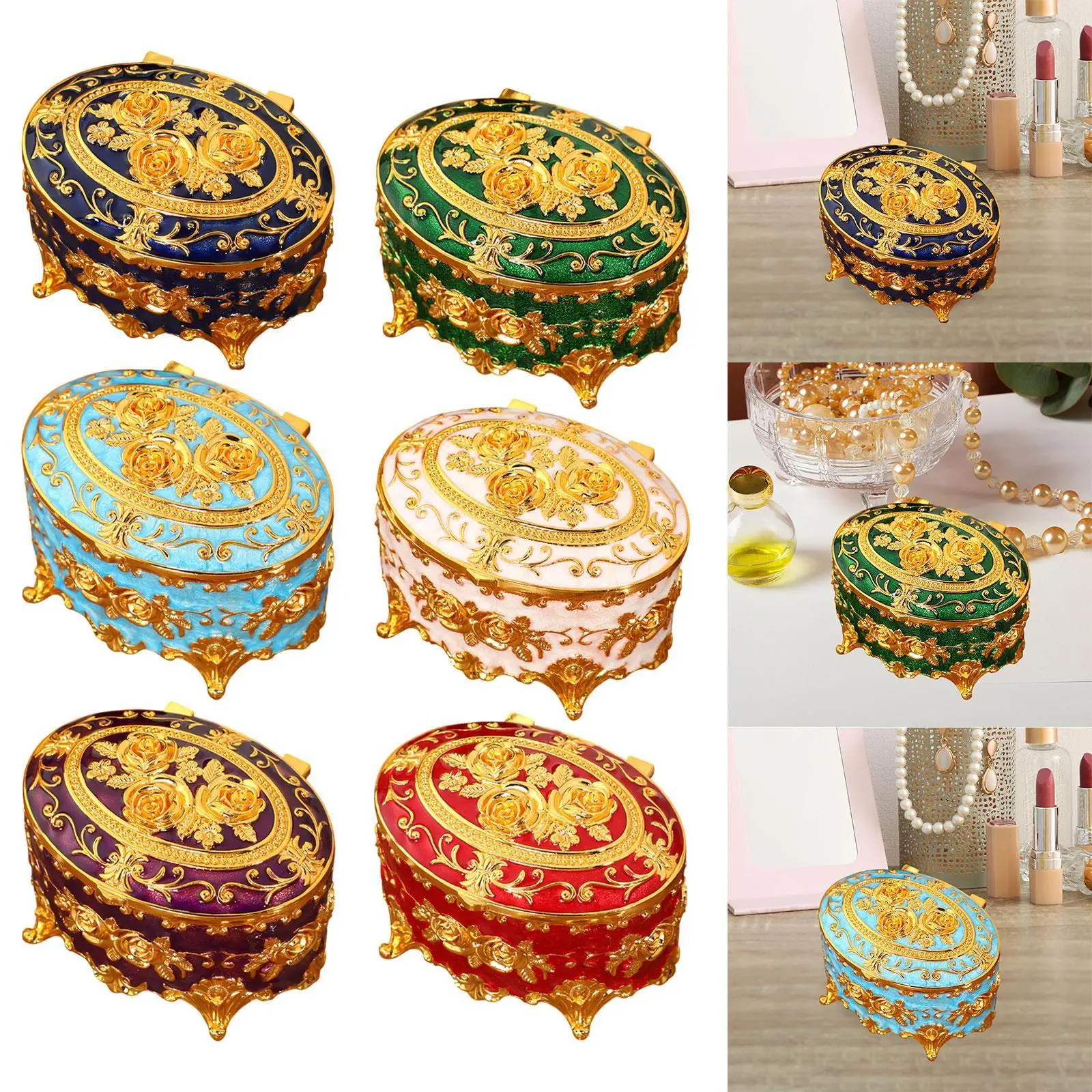 Vintage Style Jewelry Box Small Trinket Box Portable Jewelry Organizer Decorative Box Jewelry Case for Necklace Bracelet
Vintage Style Jewelry Box Small Trinket Box Portable Jewelry Organizer Decorative Box Jewelry Case for Necklace Bracelet