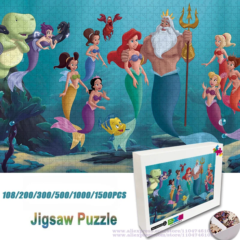 Disney Anime The Little Mermaid Puzzle Jigsaw 108/200/300/500/1000/1500Pcs Intelligence Puzzles for Kid Unisex Unique Gifts
Disney Anime The Little Mermaid Puzzle Jigsaw 108/200/300/500/1000/1500Pcs Intelligence Puzzles for Kid Unisex Unique Gifts